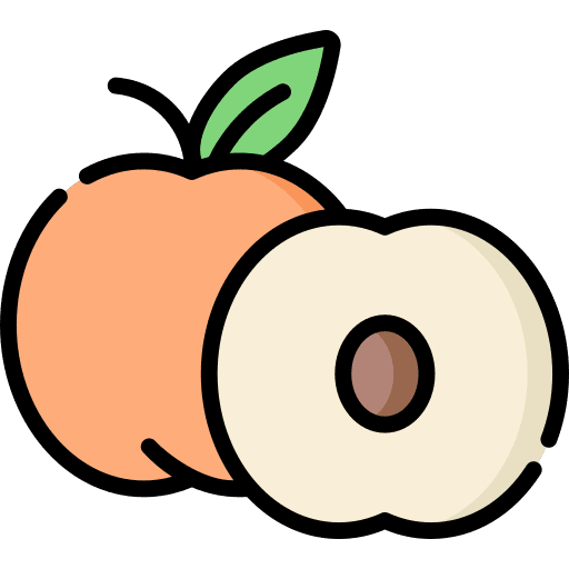 Peach food and restaurant healthy food peach icon