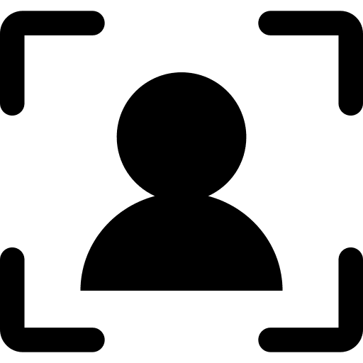 Person focus frame target icon