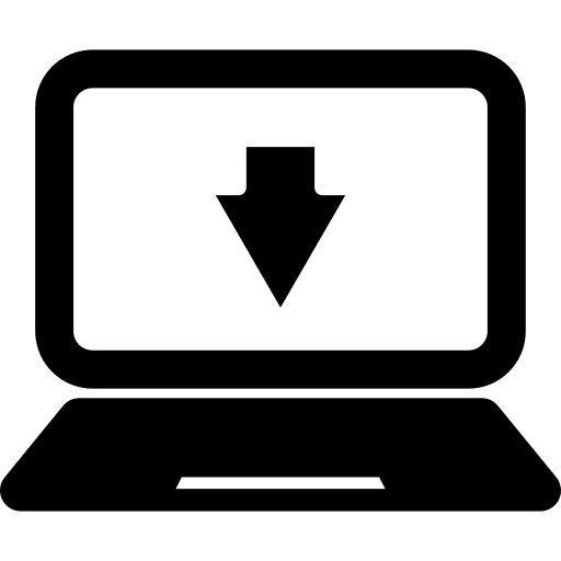 Computer computers download screen icon