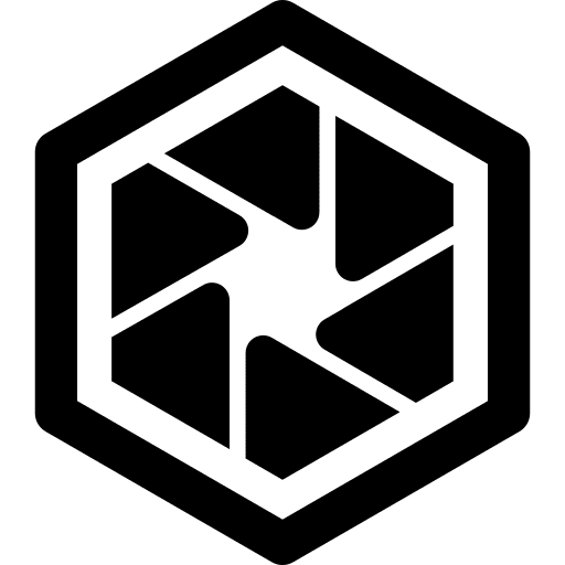 Shape photos hexagons diaphragm icon