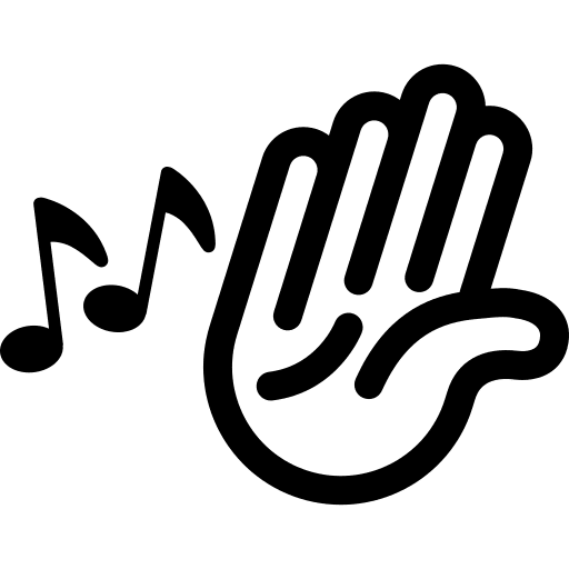 Music symbol outlined music icon