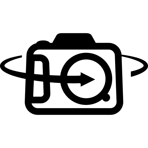 Arrow photo camera rotating interface icon