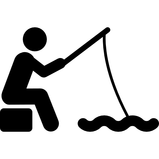 Fishing man man fishing fish icon