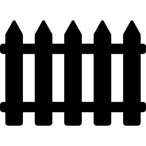 Picket fence garden railing fences icon