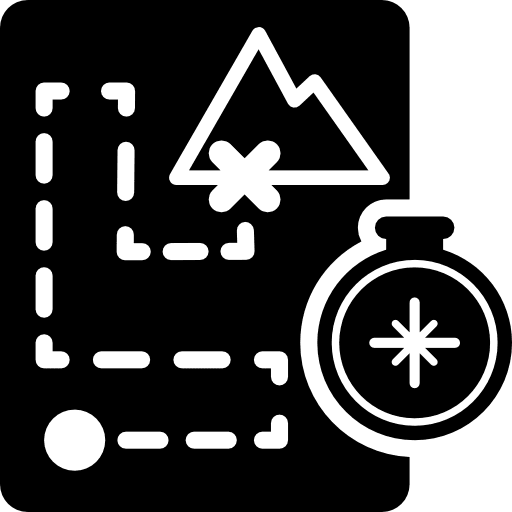 Outdoors map mountain treasure orientation icon Outdoors map mountain treasure orientation icon