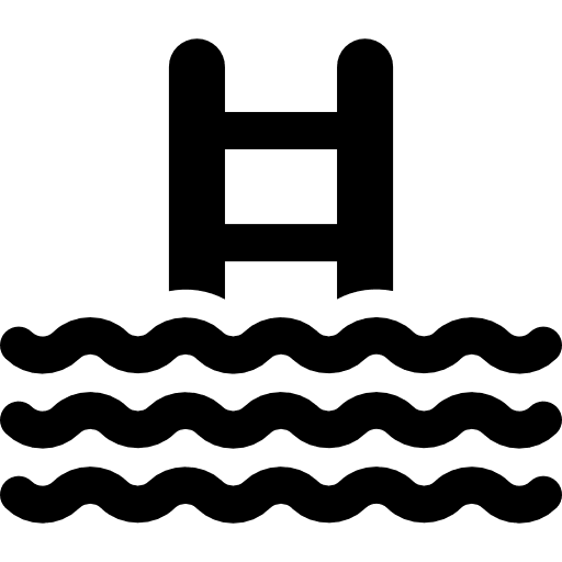 Swimming pool ladder buildings pool waves icon Swimming pool ladder buildings pool waves icon