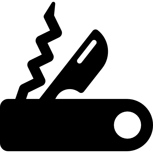 Swiss pocket knife blade scouts corkscrew icon Swiss pocket knife blade scouts corkscrew icon