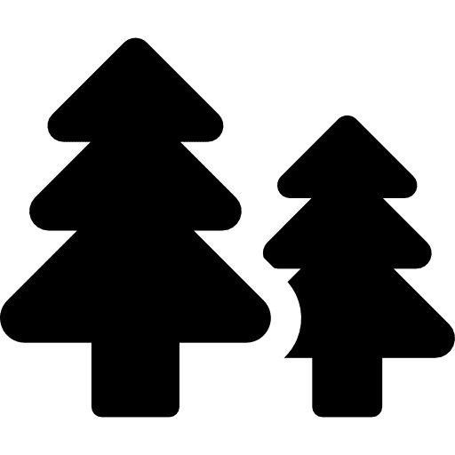 Two pines nature forest woods icon Two pines nature forest woods icon