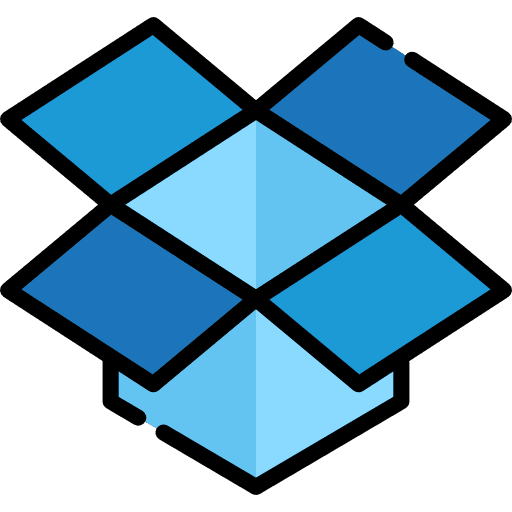 Dropbox social network logotype social media icon