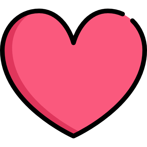Heart shapes facebook like peace icon