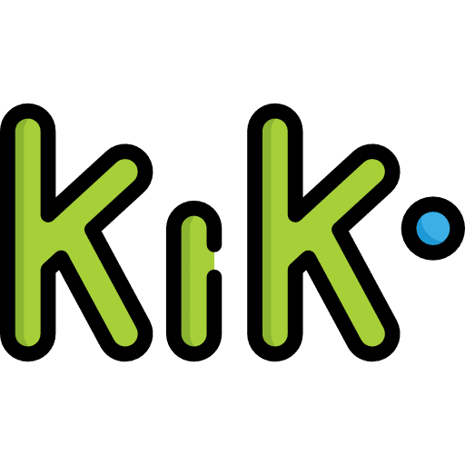 Kik social network logotype logo icon Kik social network logotype logo icon