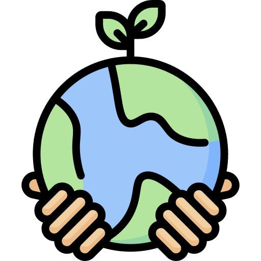 Care earth sustainable worldwide icon