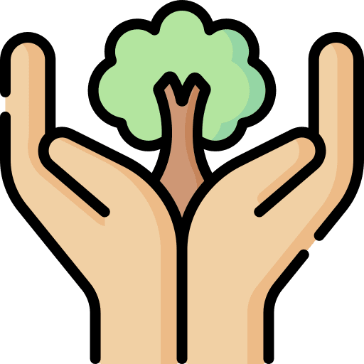 Save tree ecology and environment conservation icon