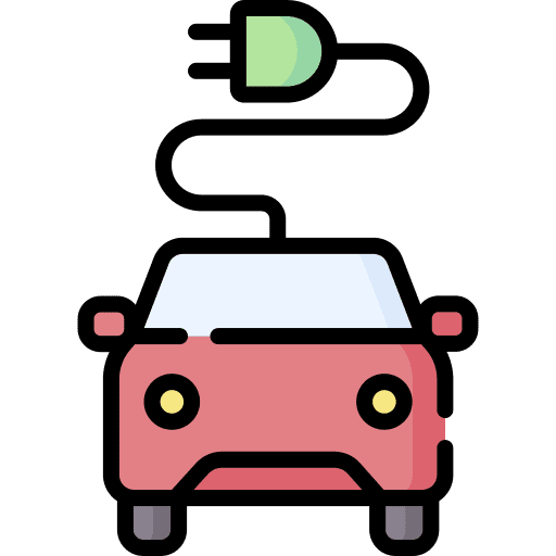 Electric car electric vehicle hybrid car automobile icon Electric car electric vehicle hybrid car automobile icon