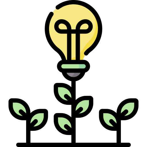 Idea brainstorming plant thinking icon Idea brainstorming plant thinking icon