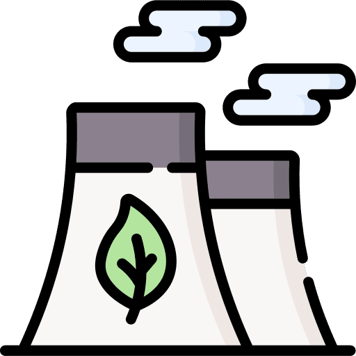 Nuclear plant chimney ecology and environment power plant icon Nuclear plant chimney ecology and environment power plant icon