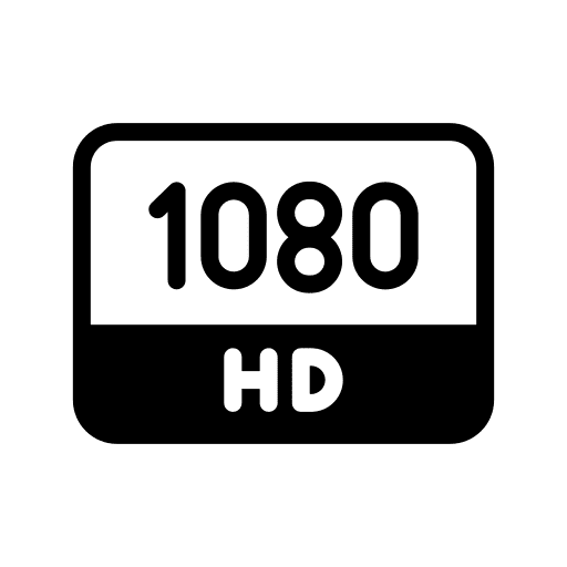 1080p full hd entertainment high definition resolution icon