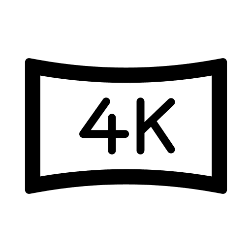 4k entertainment 4k hdtv icon