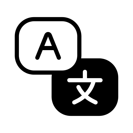 Language dictionary subtitles translate icon