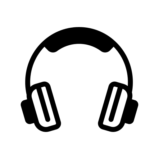 Listening headset headphones listening icon