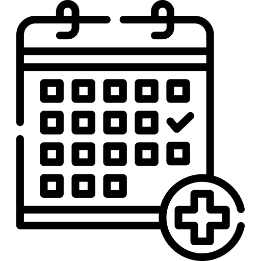 Medical appointment schedule check mark healthcare and medical icon