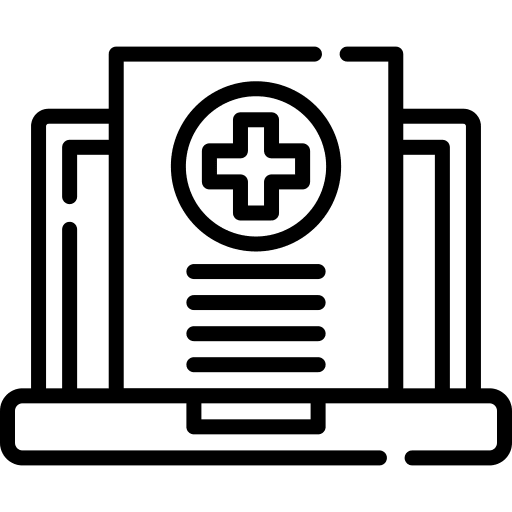 Medical record monitor health medical record icon