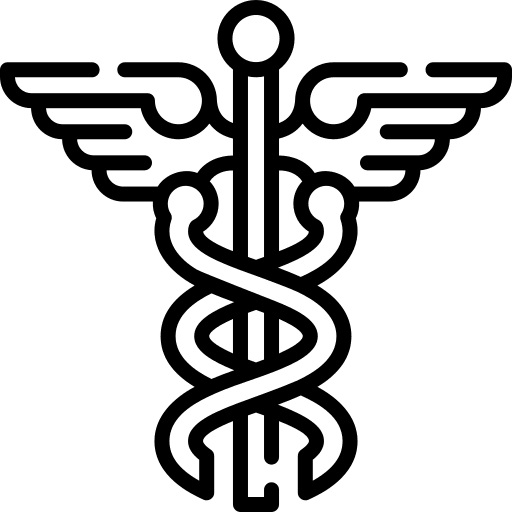 Medicine caduceus symbol snake healthcare and medical icon