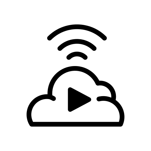 Streaming social streaming cloud icon Streaming social streaming cloud icon