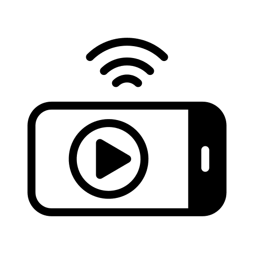 Watching movie smartphone everywhere icon Watching movie smartphone everywhere icon