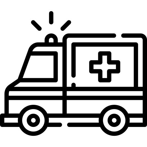 Ambulance automobile emergency transport icon Ambulance automobile emergency transport icon