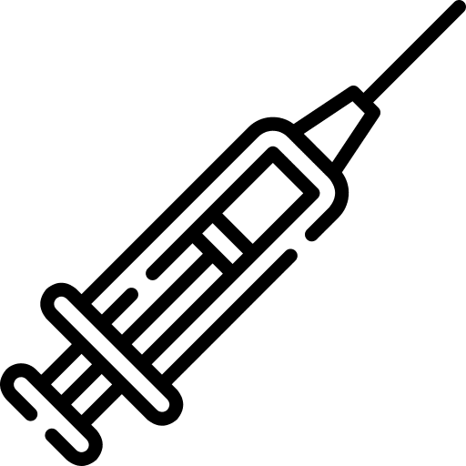 Injection medical tool drug shot icon Injection medical tool drug shot icon