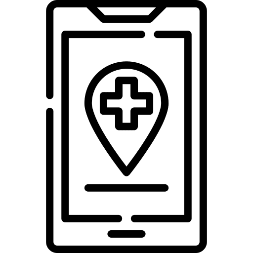 Location map point medical assistance location icon Location map point medical assistance location icon
