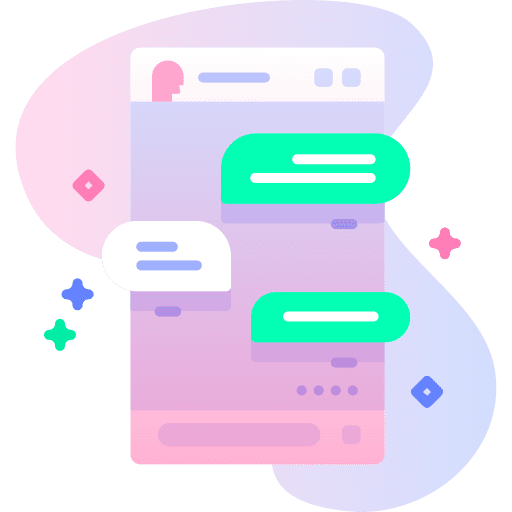 Chatting mobile app phone chat icon