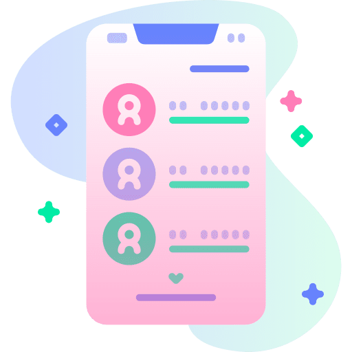 Contact list mobile phone user smartphone icon Contact list mobile phone user smartphone icon