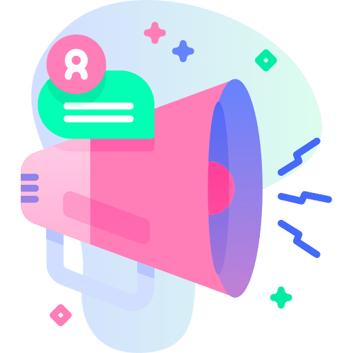 Megaphone promotion loudspeaker announcement icon