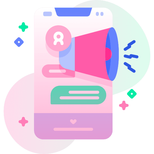 Notification social media announcement user icon Notification social media announcement user icon