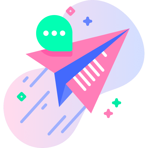 Paper plane communications plane dm icon