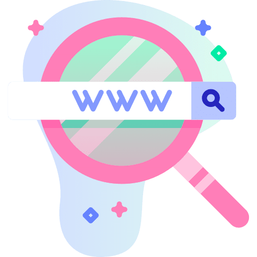 Search world wide web ui magnifying glass icon