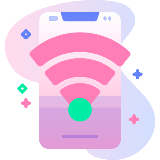 Wifi signal coverage wifi connection internet icon