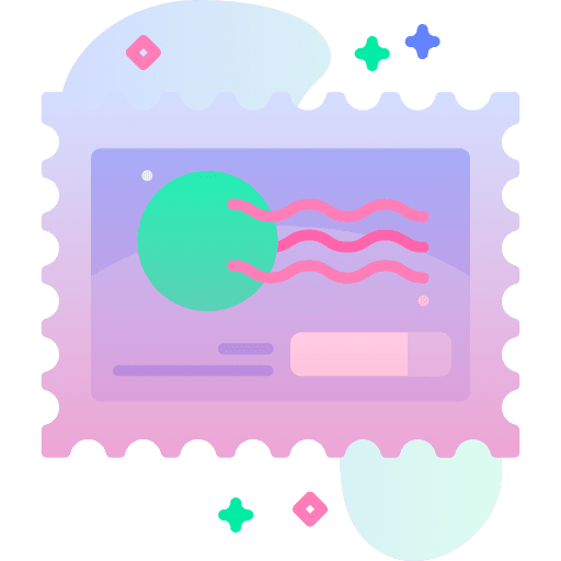 Stamp stamp seal postcard icon Stamp stamp seal postcard icon