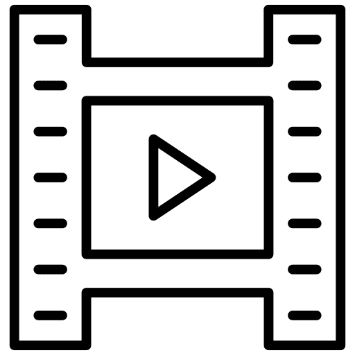 Film cinema strip entertainment movie icon