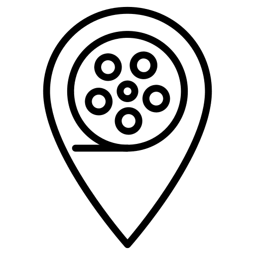 Placeholder entertainment location pin cinema icon Placeholder entertainment location pin cinema icon