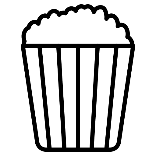 Popcorn snack cinema entertainment icon