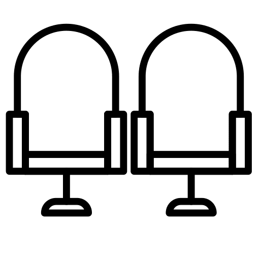 Place theater entertainment stand icon Place theater entertainment stand icon