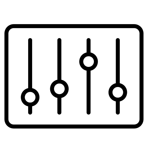 Sound mixer refine sliders music and multimedia icon Sound mixer refine sliders music and multimedia icon