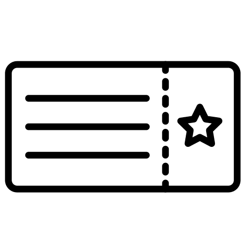 Ticket pass cinema ticket icon Ticket pass cinema ticket icon