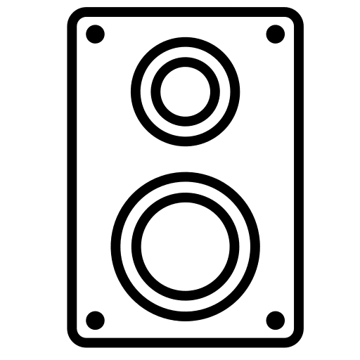 Woofer subwoofer loudspeakers music and multimedia icon Woofer subwoofer loudspeakers music and multimedia icon