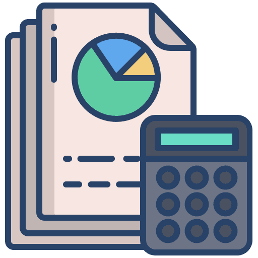 Budget income tax cost icon