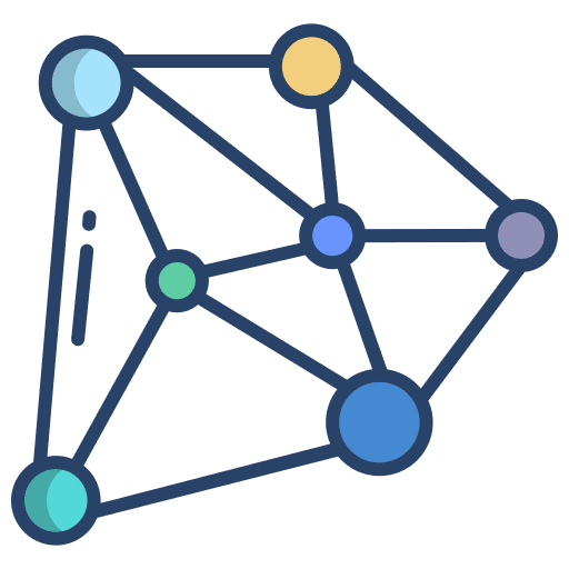 Connection neural network machine learning connection icon