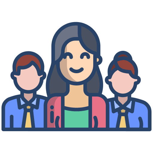 Team leader group accompaniment unique icon